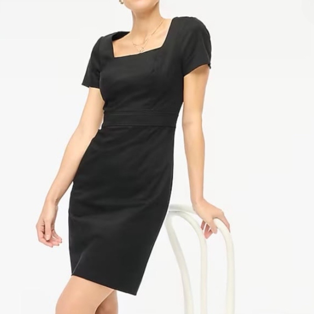 J Crew Cap sleeve sheath dress. New with tags.  Size 8p.  Classic dress.